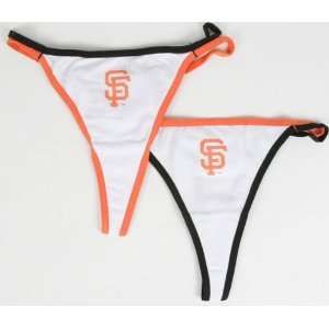 San Francisco Giants Womens Sporty Stripe Thong 2 Pack 