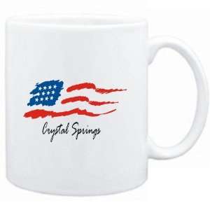  Mug White  Crystal Springs   US Flag  Usa Cities Sports 