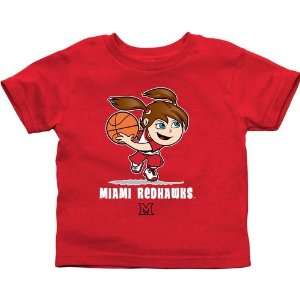   RedHawks Toddler Girls Basketball T Shirt   Red