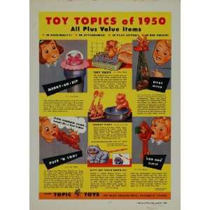  1950 Ad Topic Toys Novelties Dispy Diver Koo Koo Clock 