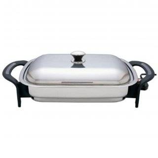   Heat 16 Inch Rectangular Surgical Stainless Steel Electric Skillet
