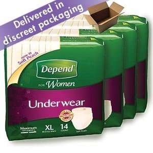  Depend Womens Underwear (Maximum)   Extra Large   Case of 