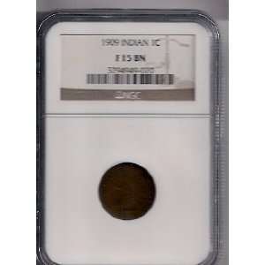  1909 INDIAN CENT NGC F 15 BN 