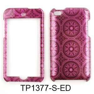   COVER FOR APPLE IPOD ITOUCH 4 TRANS HOT PINK CIRCULAR PATTERNS Cell
