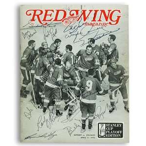 com Detroit Red Wings Autographed Original Program   Stanley Playoff 