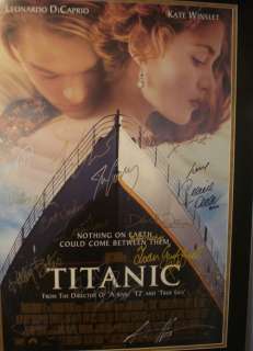   SHT DS~MOVIE POSTER~SIGNED BY DICAPRIO+WINSLET+JAMES CAMERON+13  
