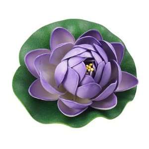   Purple Floating Lotus Flower Emulational Plant Ornament: Pet Supplies