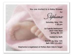 10 Precious Baby Shower Invitations 5 color choices  