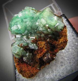 Cuprian Adamite Crystals, Ojuela Mine, Mapimi, Mexico  