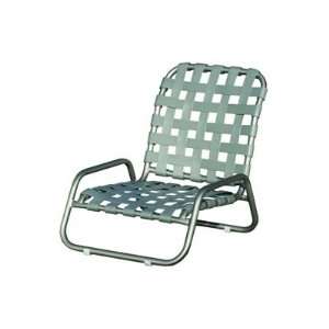   Cross Strap Cast Aluminum Arm Patio Lounge Chair: Patio, Lawn & Garden
