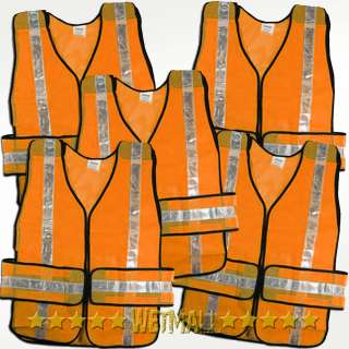 Pack Orange Security Traffic Adult Safety Vest New by Ironwear 