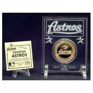  Houston Astros 24KT Gold Coin in Archival Etched Acrylic 