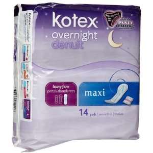  Kotex Overnight Maxi Pads 14 ct (Quantity of 5) Health 