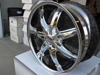 Wheel + Tire Package 20 inch Triple chrome rim U2 35S  