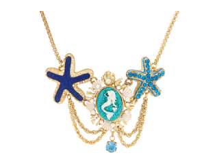 Betsey Johnson Sea Excursion Mermaid and Starfish Frontal Necklace 