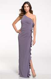 St. John Collection Ruffle One Shoulder Gown $1,495.00