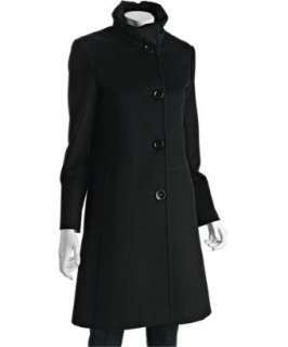 Cinzia Rocca black wool cashmere standing collar coat   up to 