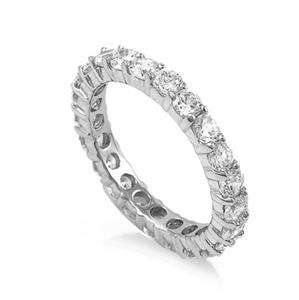 Sterling Silver 925 Womens CZ ring size 8 Eternity Band  
