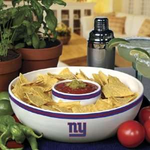  NEW YORK GIANTS Ceramic CHIP And DIP SET (Serving Plate 13 