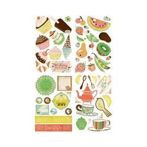 : Basic Grey Nook and Pantry Die Cut Chip Stickers, 4 Sheets, Shapes 