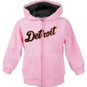  Detroit Tigers  Girls 7 16  Pink Zip Front Hooded 