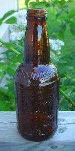 Vintage Sioux City SARSAPARILLA Brown Glass BOTTLE Soda  