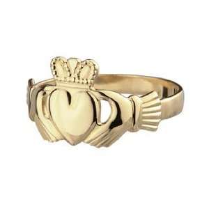  10k Yellow Gold Ladies Standard Claddagh Ring   Size 4 