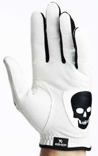 Asher Deathgrip White Golf Glove   Left and Right Hand Available in 