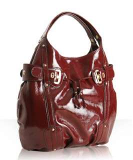 Hype burgundy patent leather Picasso bag  
