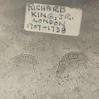 18TH CENTURY ENGLISH PEWTER PLATE RICHARD KING LONDON  