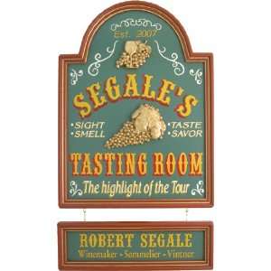  Personalized Tasting Room Wine Plaque: Home & Kitchen