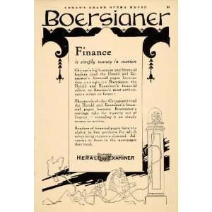  1920 Ad Boersianer Chicago Herald Examiner Sphinx News 