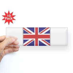   Sticker Clear (10 Pack) British English Flag HD 