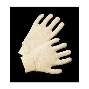  Ladies White Medium Weight Reversible Jersey Gloves [Set 