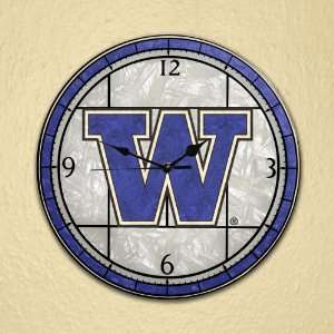  NCAA Washington Huskies Stained Glass Wall Clock
