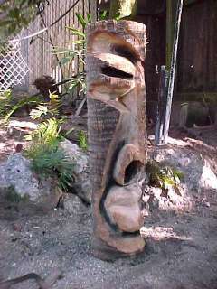 Carved Wooden TIKI STATUE #4 Big Speaker Bar/Hut Decor  