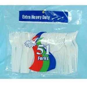  51 Piece Plastic Forks heavy Duty Case Pack 48: Kitchen 