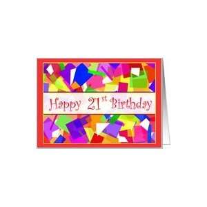  Blast of Confetti Happy 21st Birthday Card Toys & Games