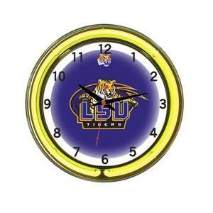   State University Tigers Neon Wall Clock   18 Home & Kitchen
