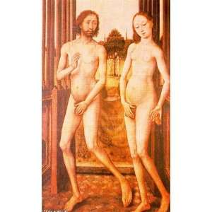   Made Oil Reproduction   Jan van Eyck   24 x 40 inches   Adam and Eve
