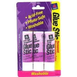  Avery 00214 Disappearing Color Permanent Glue Stic 214 (6 
