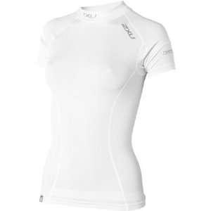  2XU Compression Top   Short Sleeve   Womens White/White 