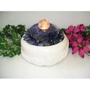 Floating Sphere Fountain Sodalite Small With Light 