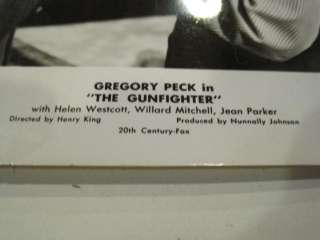 Gregory Peck & Helen Westcott The Gunfighter 1950(2I)  