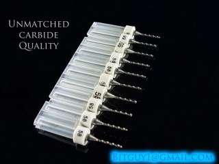 Solid Carbide Drill Bits 0.2mm to 1.15mm CNC PCB Jewelry  