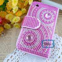 Rhinestone Bling Wallet Case Cover F iPhone 3 3G/S#A532  