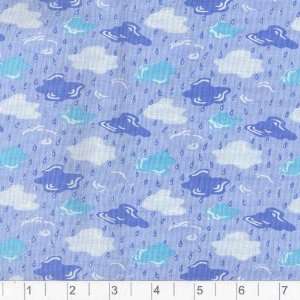  45 Wide Puddles & Rain Blue Fabric By The Yard Arts 