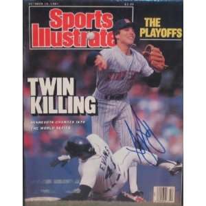 Greg Gagne autographed Sports Illustrated Magazine (Minnesota Twins)