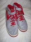 NIKE AIR FORCE 1   GRAY & RED HIGH TOPS   MENS SIZE 15