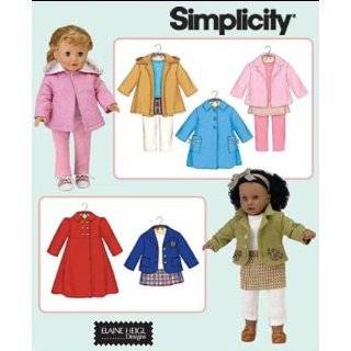 Simplicity 3551 Pattern 18 Doll Fits American Girl Doll Top, pants 